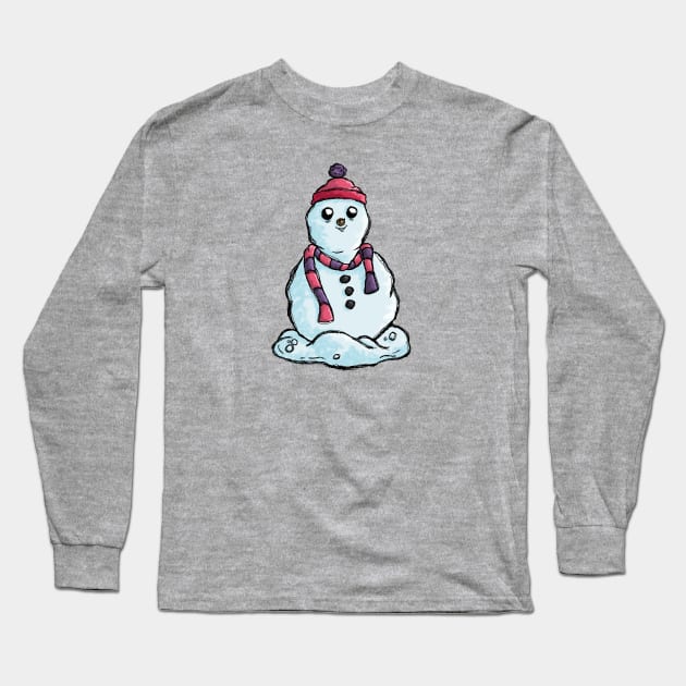 Snowman Long Sleeve T-Shirt by MandrakeCC